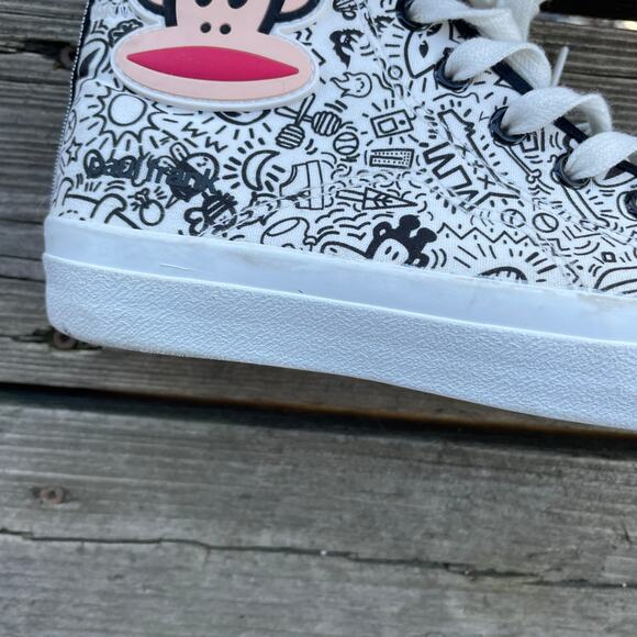 Paul Frank Size 8 HIghtop Doodle Shoe Sneaker Keith Haring Inspired - Picture 13 of 16